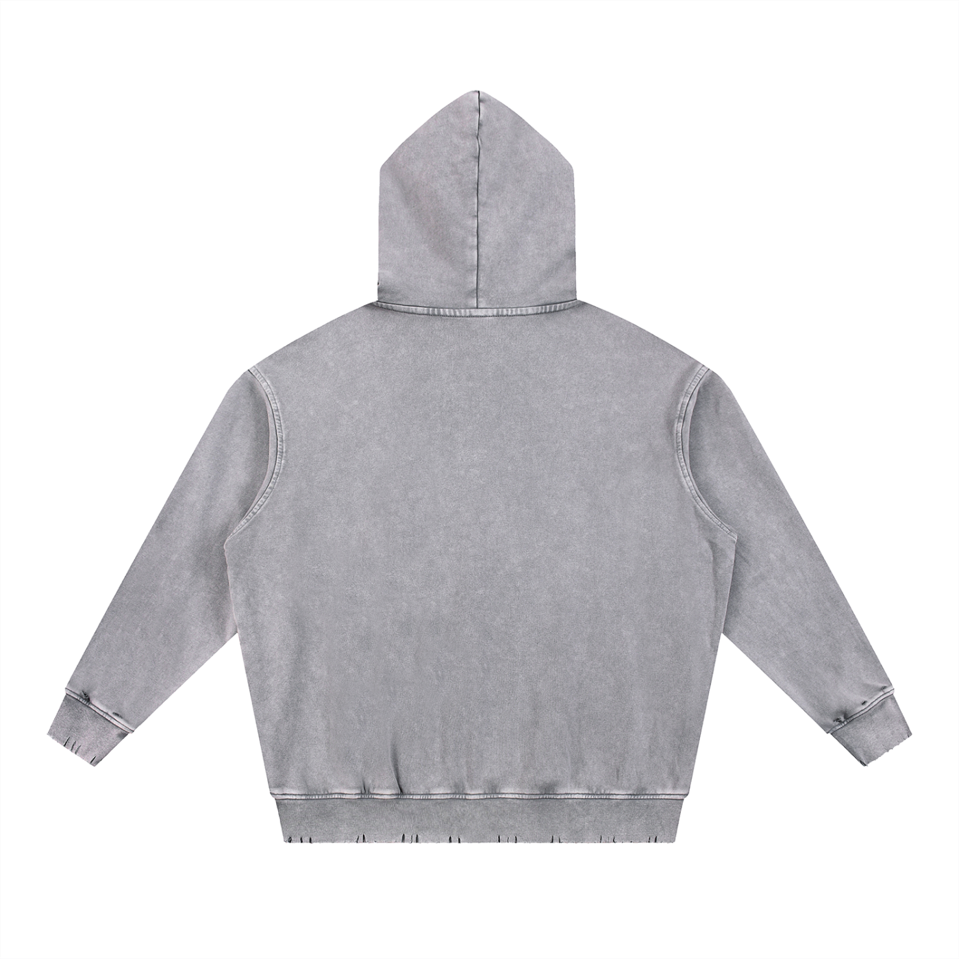 Sweatshirt,Street,Casual,Pure Cotton,Frayed,Pocket,Drop Shoulder,Hooded,Spring,Autumn