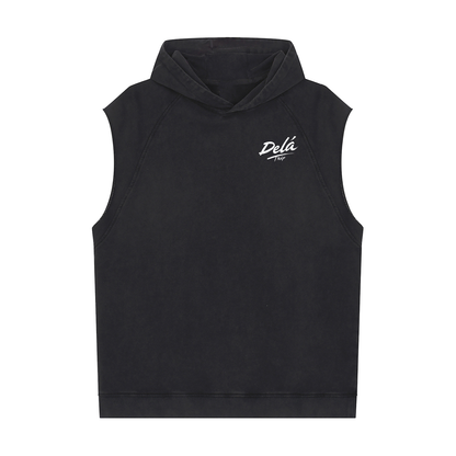 Snow Washed Sleeveless Hoodie