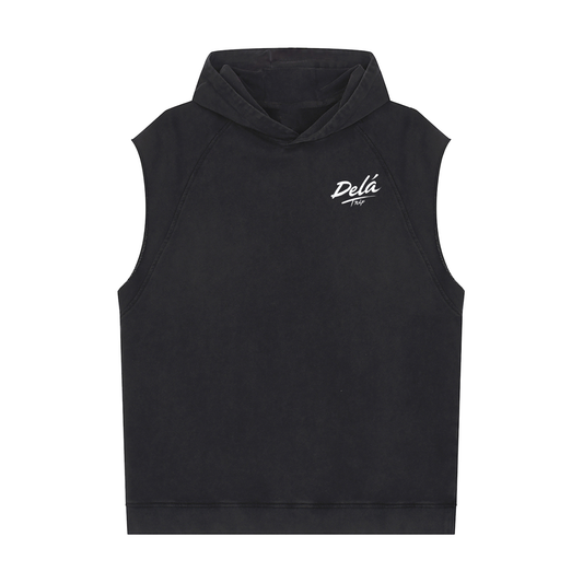 Snow Washed Sleeveless Hoodie