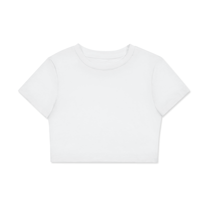 Fitted Crop Cotton T-Shirt