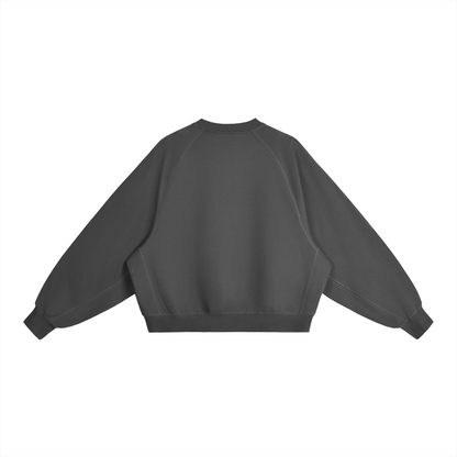 Sweatshirt,Casual,Sporty,Cotton Blend,Raglan Sleeve,Round Neck,Autumn,Winter