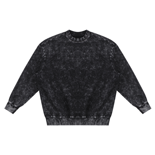 Snow Washed Hand-Frayed Sweatshirt