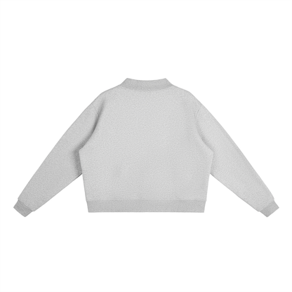 Sweatshirt,Casual,Cotton Blend,Long Sleeve,Drop Shoulder,Turtleneck,Crop,Spring,Autumn