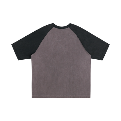Color-Blocked Raglan Sleeve T-Shirt