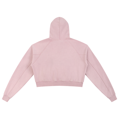 Snow Washed Cropped Hoodie