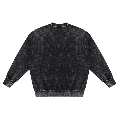 Snow Washed Hand-Frayed Sweatshirt
