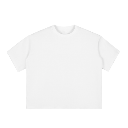 Boxy Half-Sleeve Raw-Edge T-Shirt