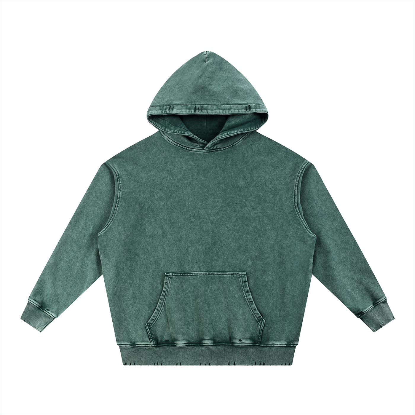 Sweatshirt,Street,Casual,Pure Cotton,Frayed,Pocket,Drop Shoulder,Hooded,Spring,Autumn