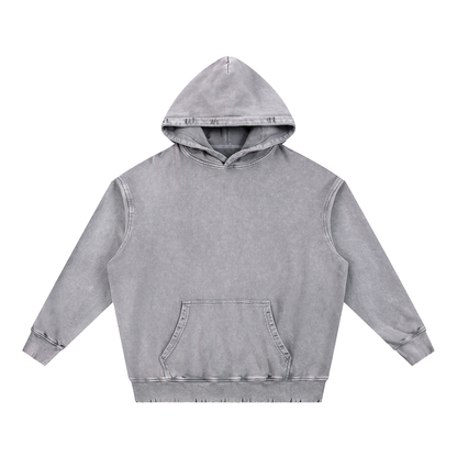 Sweatshirt,Street,Casual,Pure Cotton,Frayed,Pocket,Drop Shoulder,Hooded,Spring,Autumn