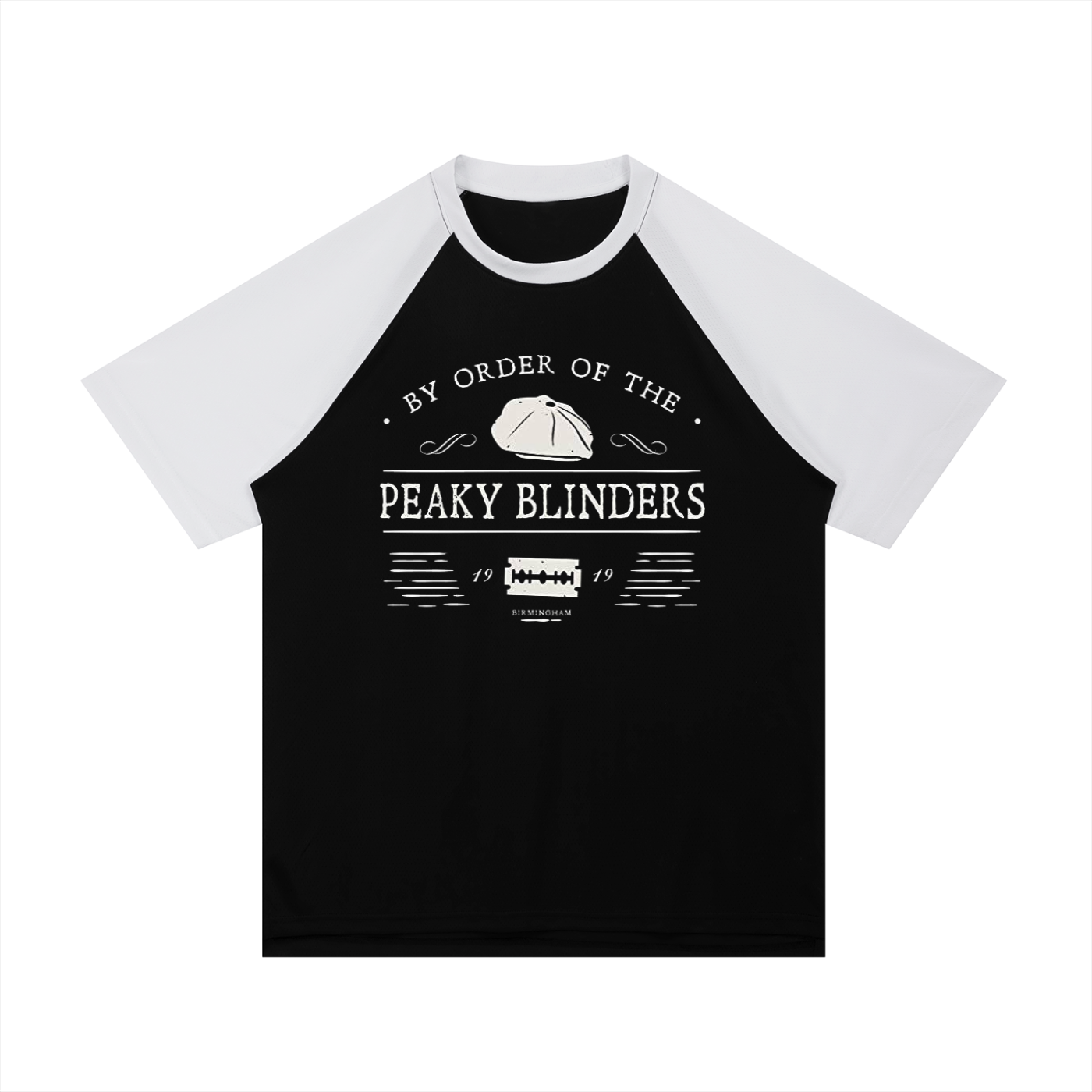 Contrast Raglan Sleeve Mesh T-Shirt