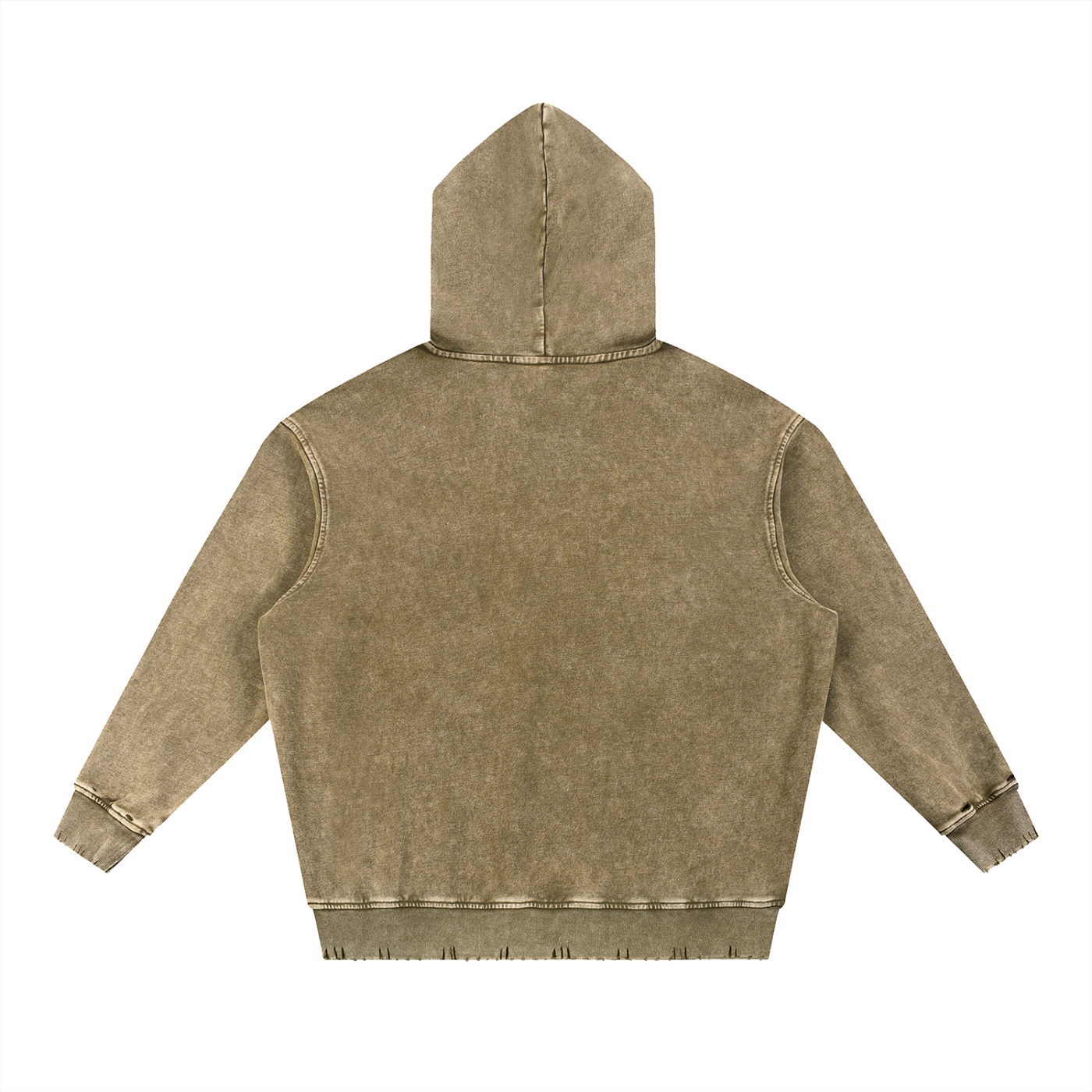 Sweatshirt,Street,Casual,Pure Cotton,Frayed,Pocket,Drop Shoulder,Hooded,Spring,Autumn