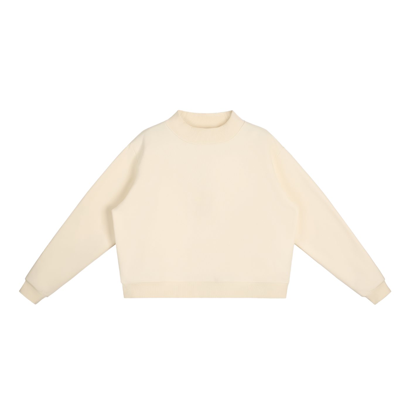 Sweatshirt,Casual,Cotton Blend,Long Sleeve,Drop Shoulder,Turtleneck,Crop,Spring,Autumn