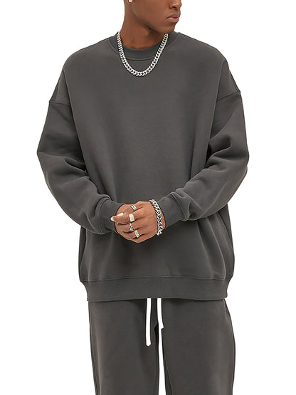 Sweatshirt,Casual,Street,Cotton Blend,Long Sleeve,Loose,Autumn,Winter