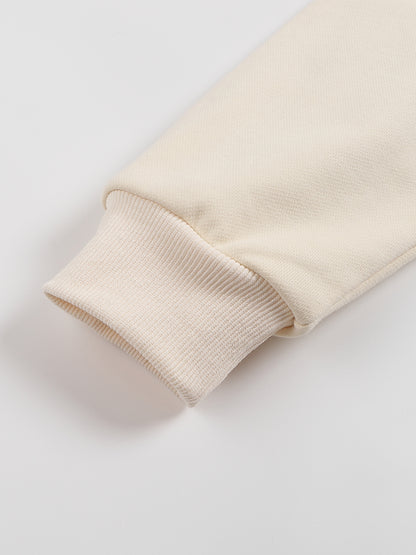 Sweatshirt,Daily Casual,Pure Cotton,Long Sleeve,Drop Shoulder,Round Neck,Winter,Autumn