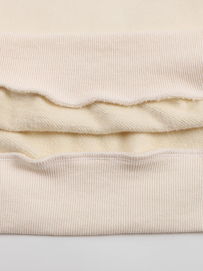 Sweatshirt,Daily Casual,Pure Cotton,Long Sleeve,Drop Shoulder,Round Neck,Winter,Autumn