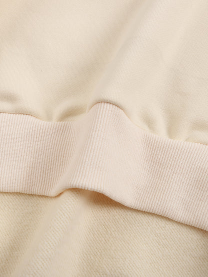 Sweatshirt,Daily Casual,Pure Cotton,Long Sleeve,Drop Shoulder,Round Neck,Winter,Autumn