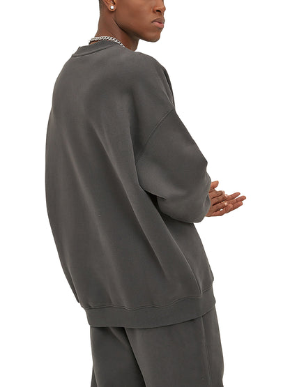 Sweatshirt,Casual,Street,Cotton Blend,Long Sleeve,Loose,Autumn,Winter