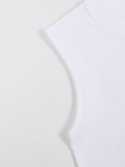 sleevless,tank top,street,cotton