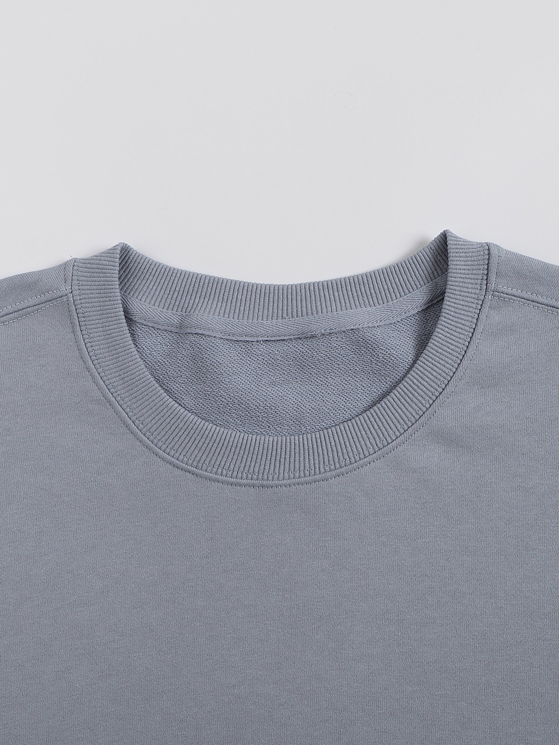 Sweatshirt,Casual,Street,Pure Cotton,Long Sleeve,Drop Shoulder,Round Neck,Autumn,Winter