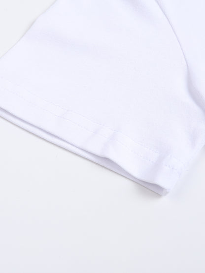 Fitted Crop Cotton T-Shirt