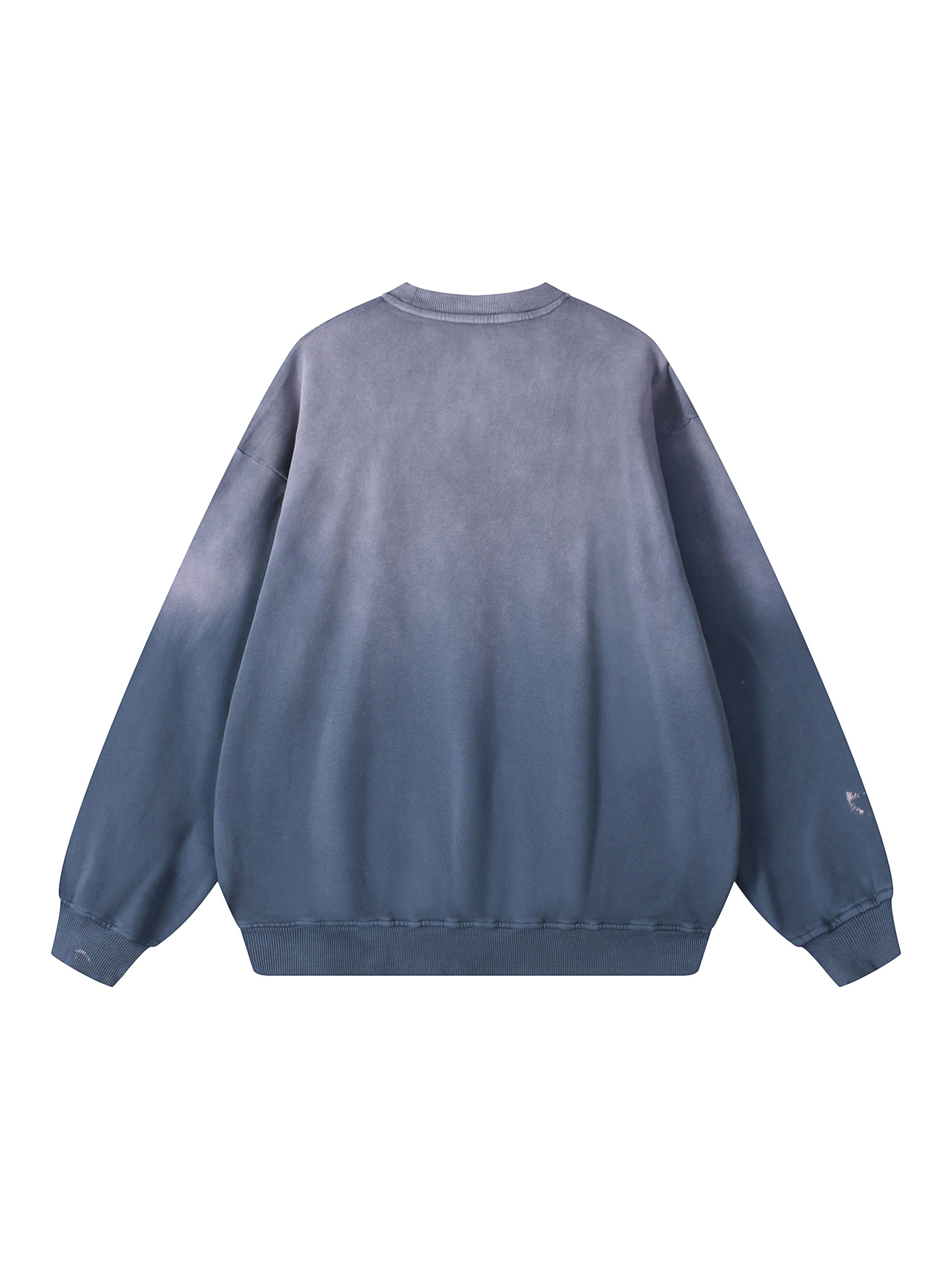 Sweatshirt,Street,Pure Cotton,Washed,Long Sleeve,Drop Shoulder,Round Neck,Spring,Autumn,Winter
