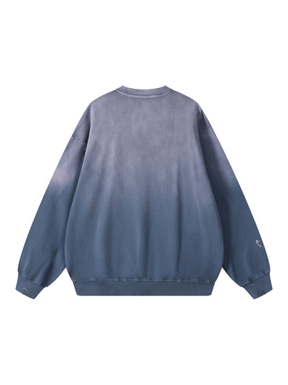 Sweatshirt,Street,Casual,Pure Cotton,Washed,Drop Shoulder,Spring,Autumn,Winter