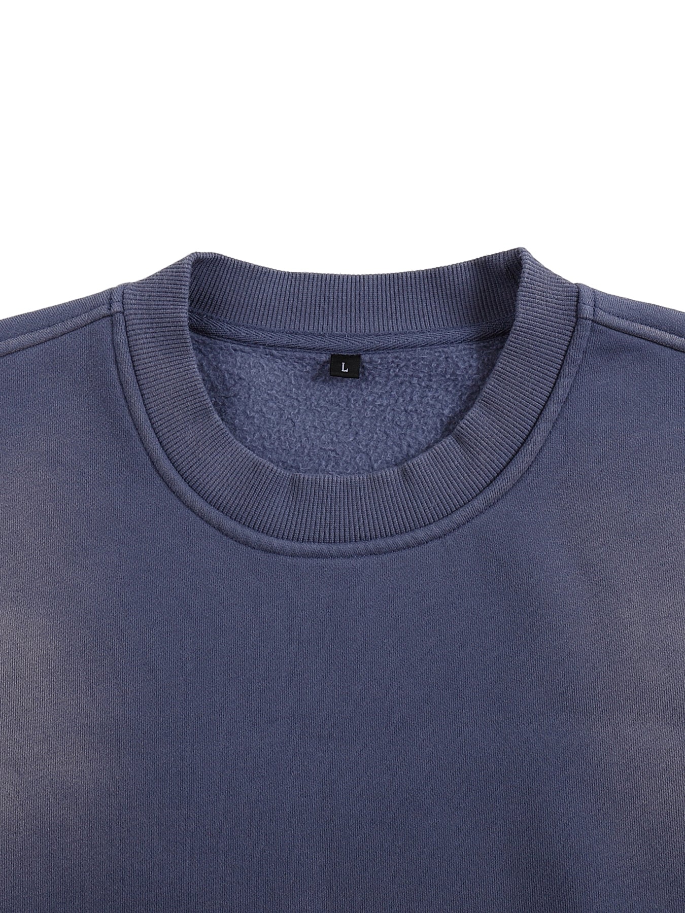 Sweatshirt,Casual,Street,Pure Cotton,Washed,Drop Shoulder,Round Neck,Autumn,Winter