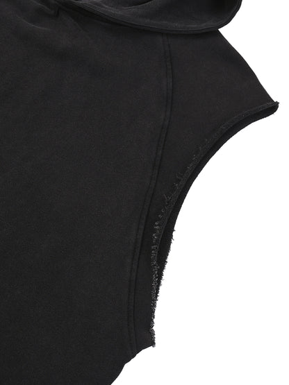 Snow Washed Sleeveless Hoodie