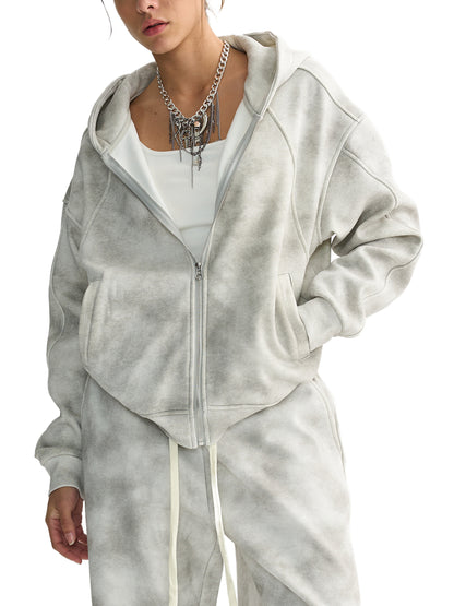 Man,Hoodie,Zip,Modern,Blank,Sunfade