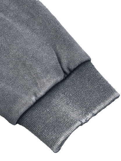 Sweatshirt,Casual,Pure Cotton,Snow Wash,Long Sleeve,Drop Shoulder,Spring,Autumn