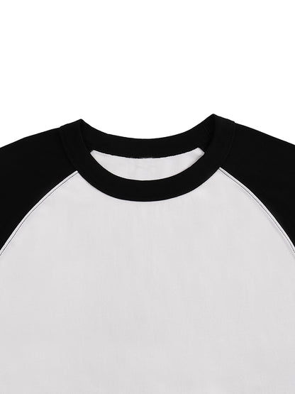 Color-Blocked Raglan Sleeve T-Shirt