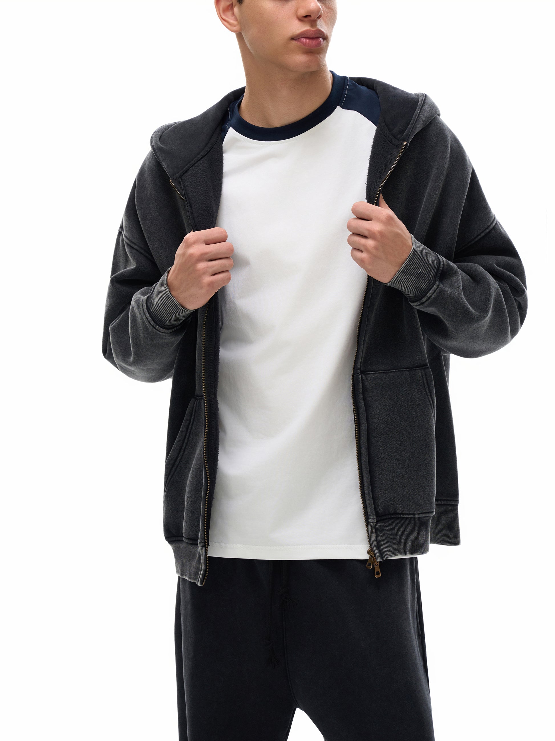 Street,Fashion,Modern,Zip,Hoodie,Blank