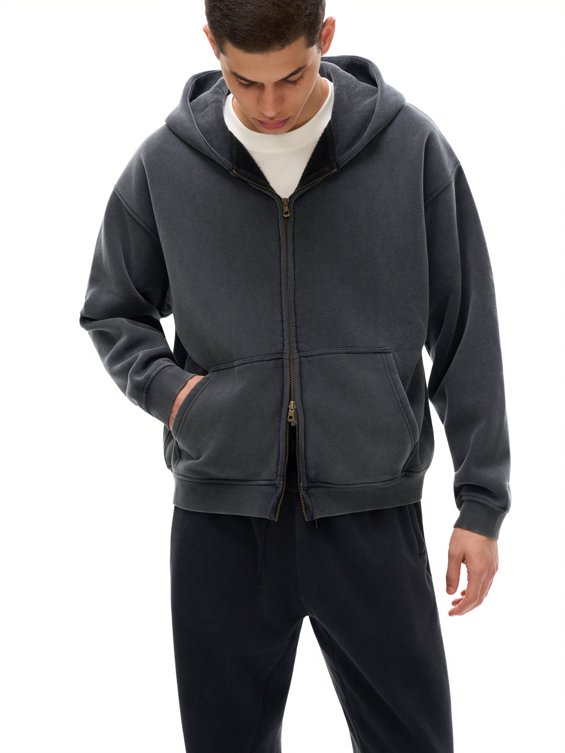 Hoodie,Zip,Man,Modern