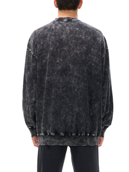 Snow Washed Hand-Frayed Sweatshirt