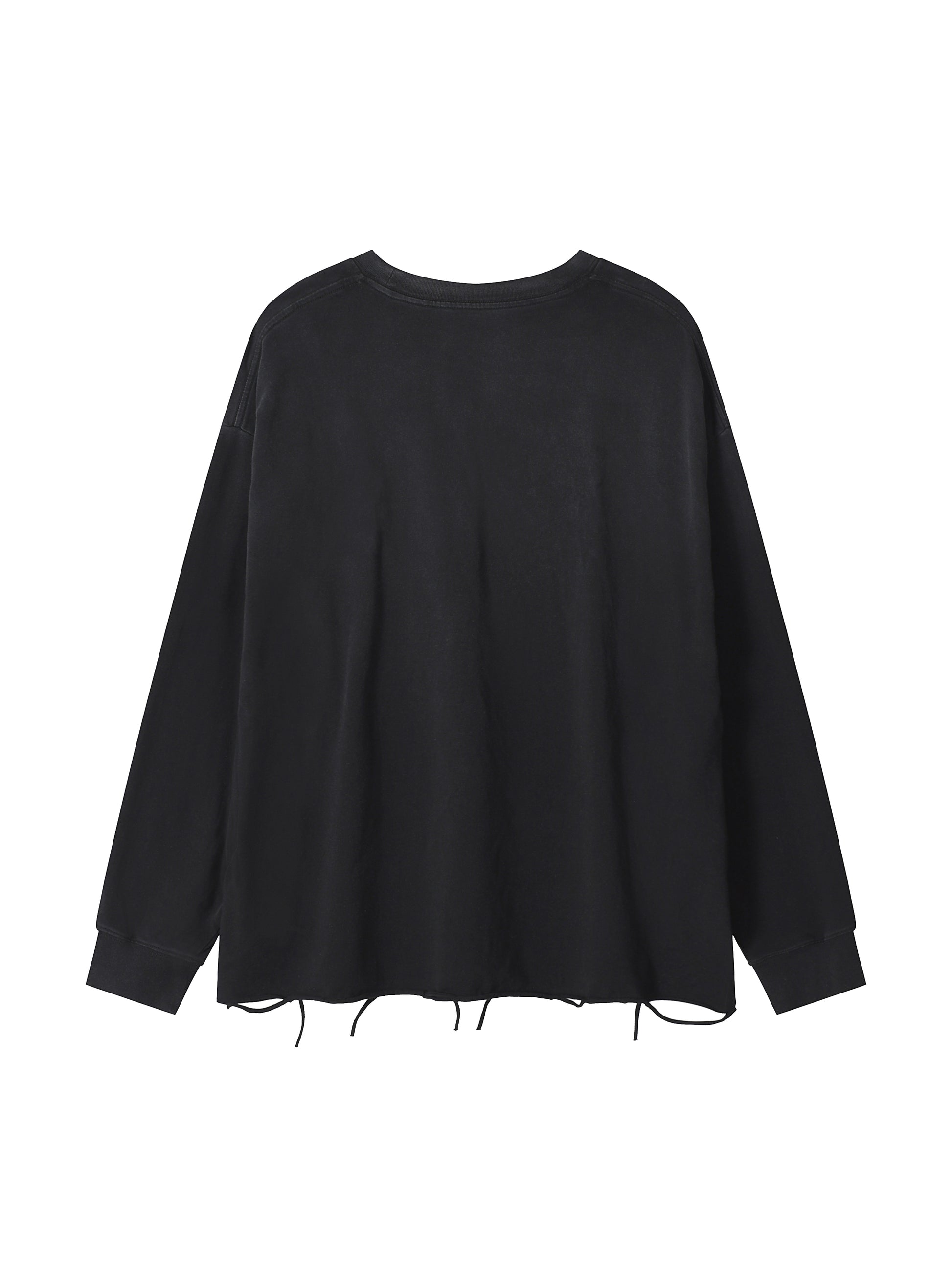 Sweatshirt,Casual,Street,Pure Cotton,Snow Wash,Long Sleeve,Drop Shoulder,Round Neck,Spring,Autumn