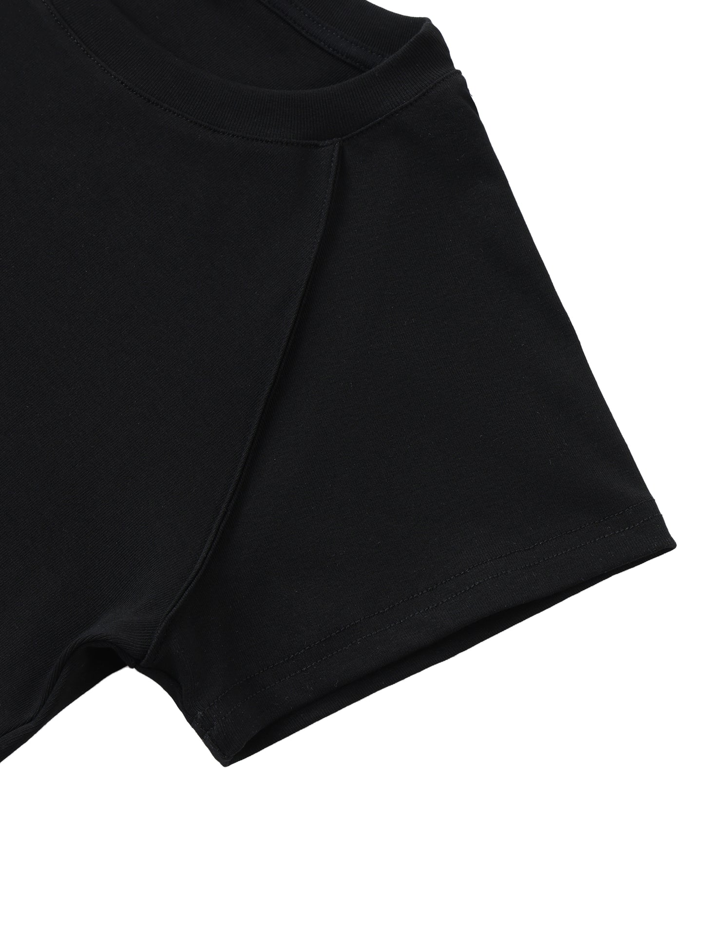 Solid Color Raglan Sleeve Crop Top