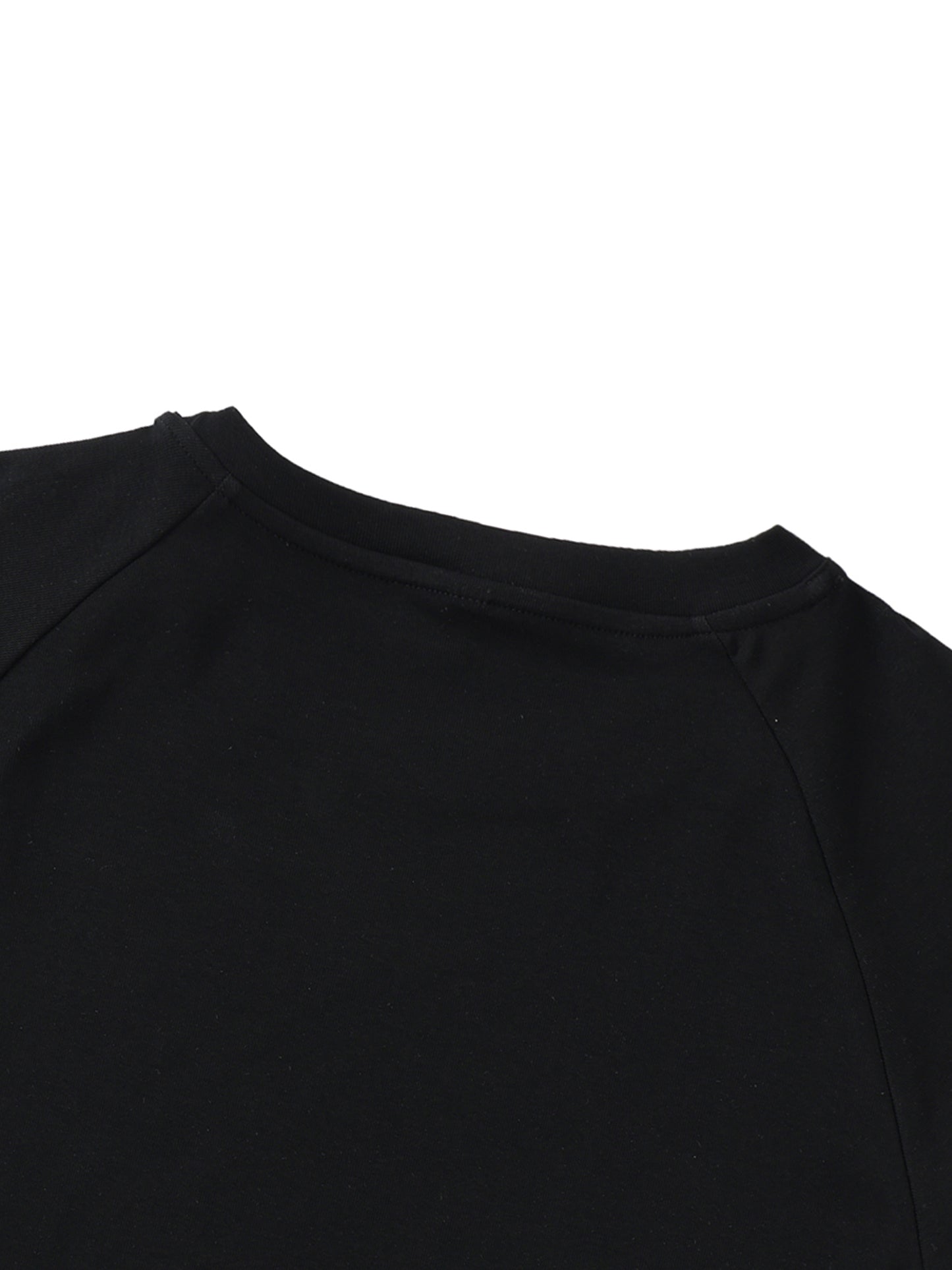 Solid Color Raglan Sleeve Crop Top