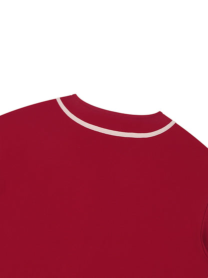 School,,office,t-shirt,red