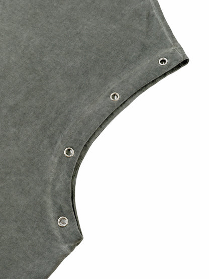 sleevless,tank top,round neck,vintage