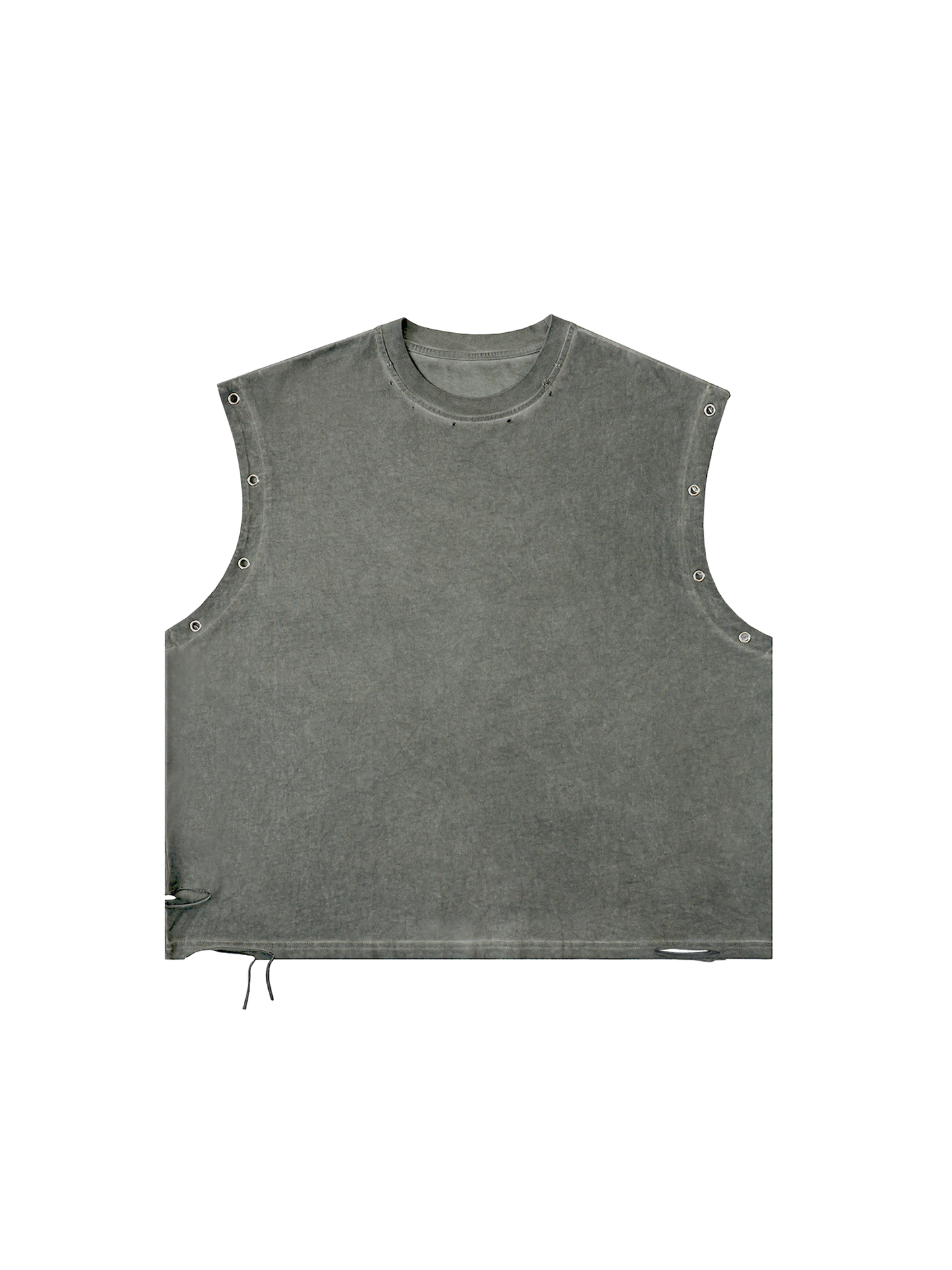 sleevless,tank top,round neck,vintage