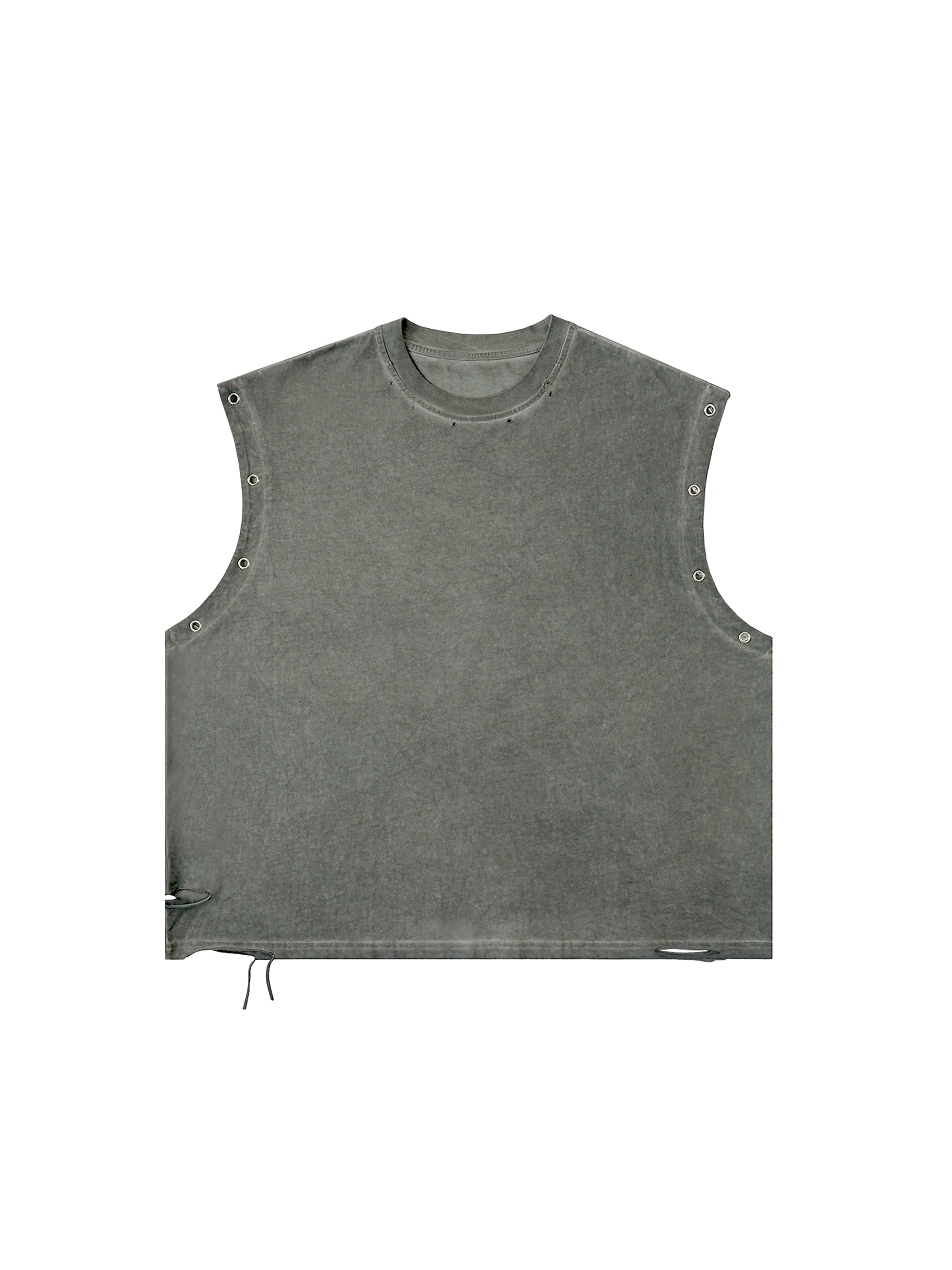 sleevless,tank top,round neck,vintage