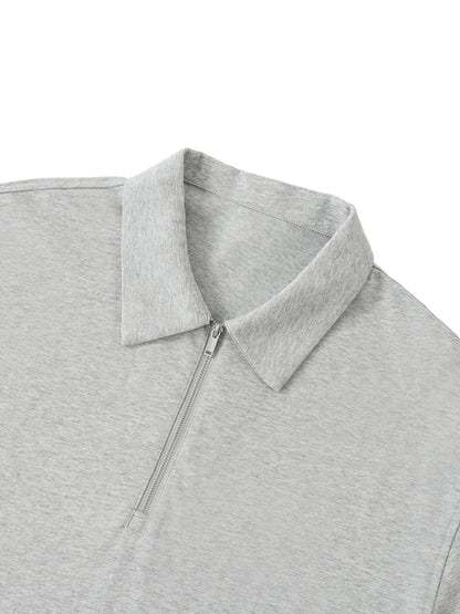 Half-Zip Cotton Polo Shirt