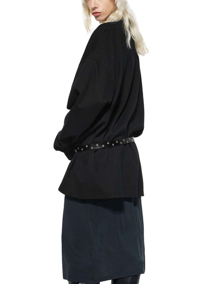 Sweatshirt,Street,Casual,Cotton Blend,Long Sleeve,Drop Shoulder,Round Neck,Spring,Autumn