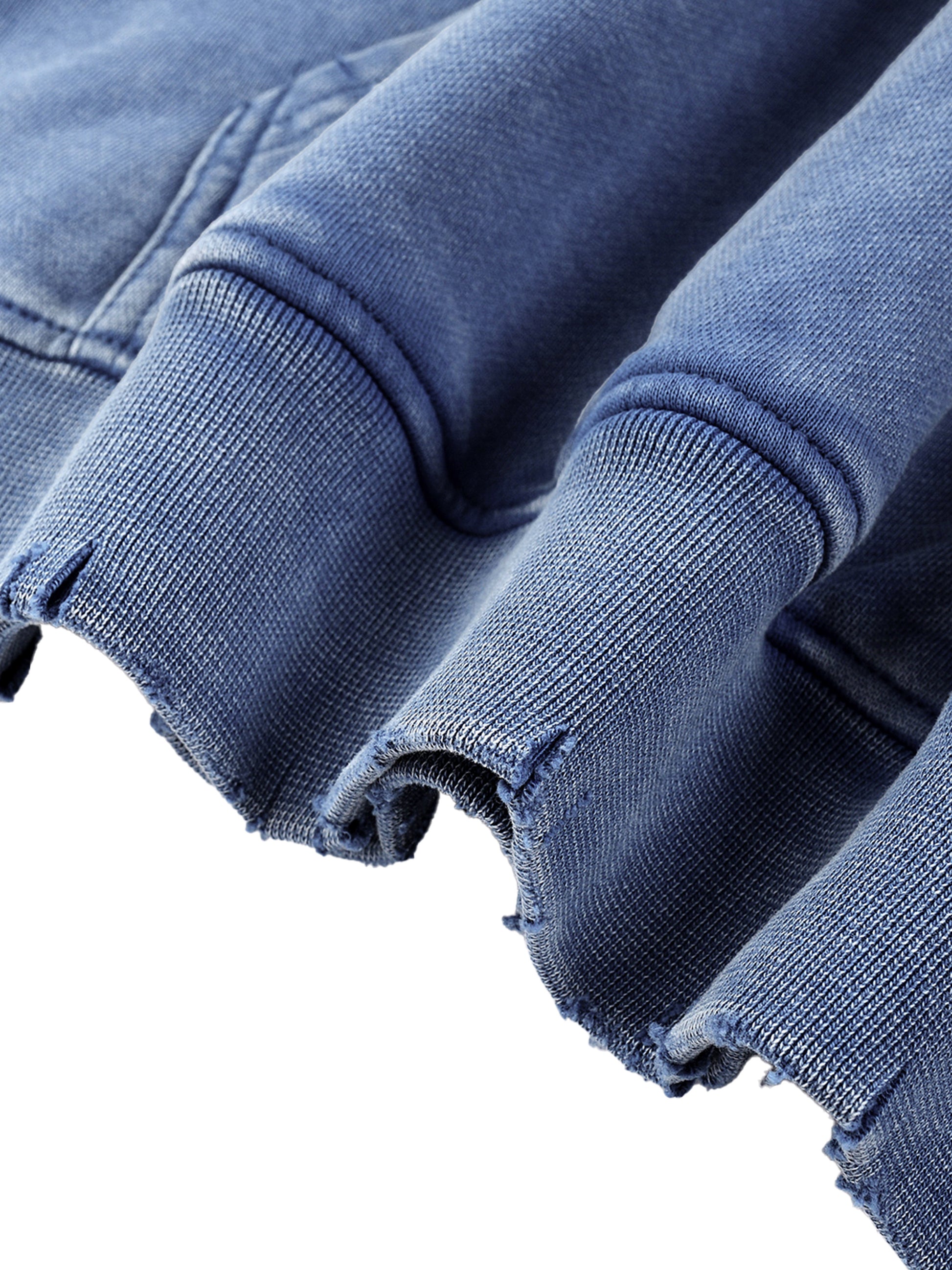 Sweatshirt,Street,Casual,Pure Cotton,Frayed,Pocket,Drop Shoulder,Hooded,Spring,Autumn