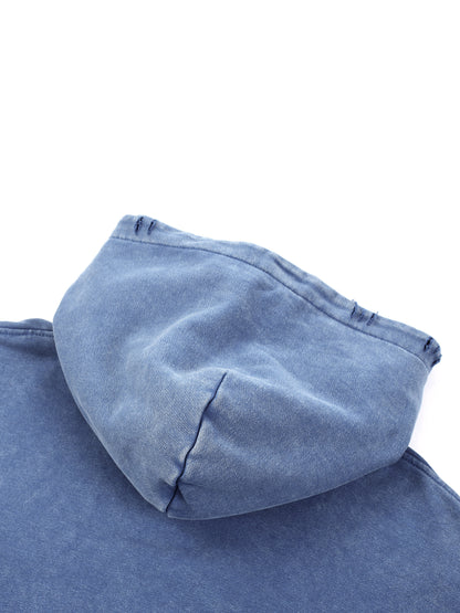 Sweatshirt,Street,Casual,Pure Cotton,Frayed,Pocket,Drop Shoulder,Hooded,Spring,Autumn