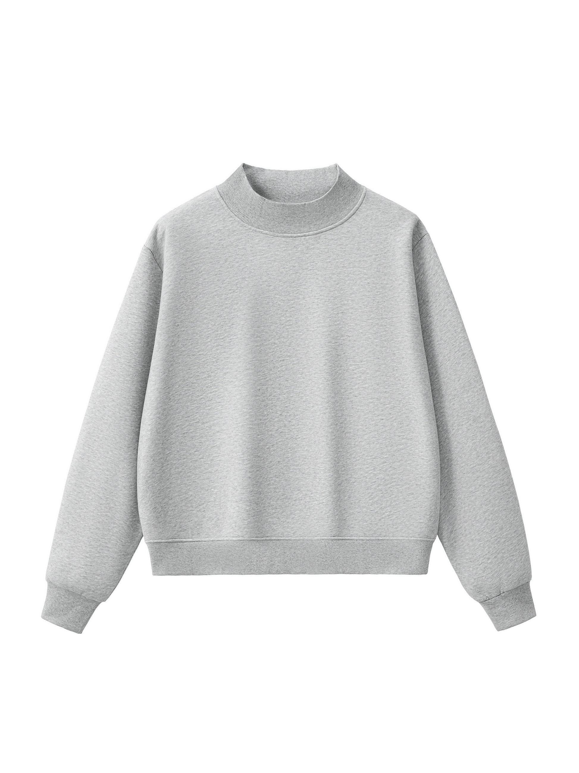 Sweatshirt,Casual,Cotton Blend,Long Sleeve,Drop Shoulder,Turtleneck,Crop,Spring,Autumn
