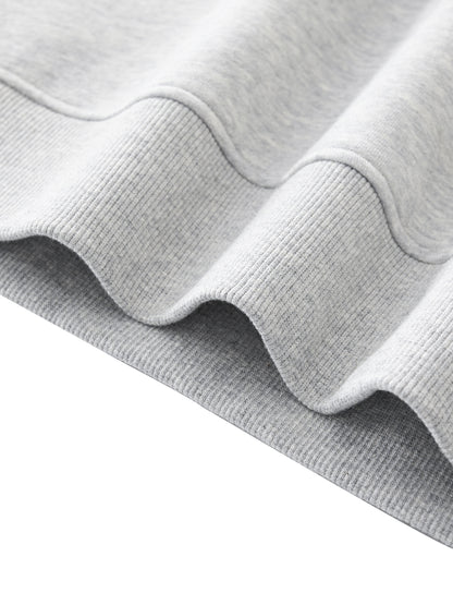 Sweatshirt,Casual,Cotton Blend,Long Sleeve,Drop Shoulder,Turtleneck,Crop,Spring,Autumn