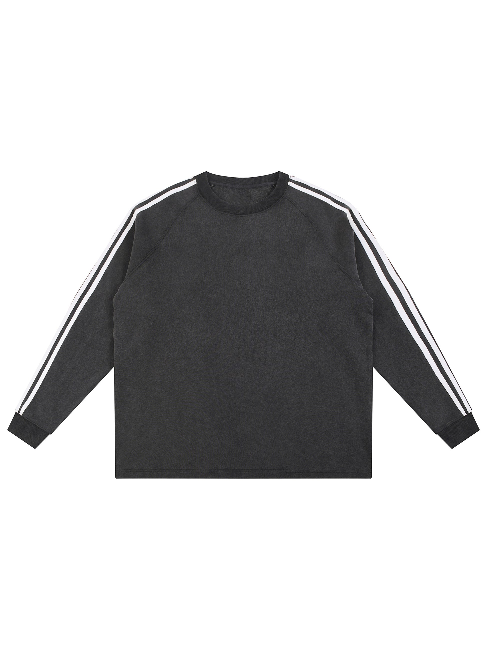 Sweatshirt,Casual,Preppy,Street,Pure Cotton,Snow Wash,Raglan Sleeve,Autumn