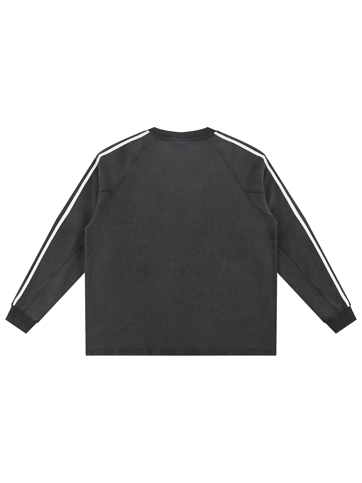 Sweatshirt,Casual,Preppy,Street,Pure Cotton,Snow Wash,Raglan Sleeve,Autumn