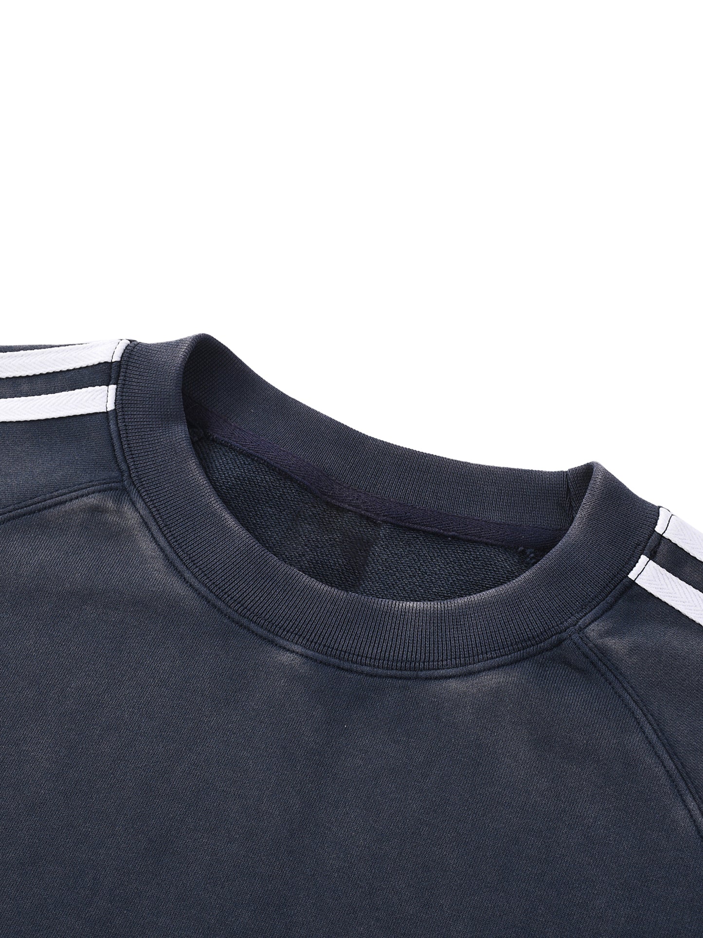 Sweatshirt,Casual,Preppy,Street,Pure Cotton,Snow Wash,Raglan Sleeve,Autumn